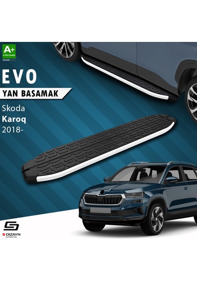 S-dizayn Skoda Karoq Evo Aluminyum Yan Basamak 173 Cm 2018 Üzeri