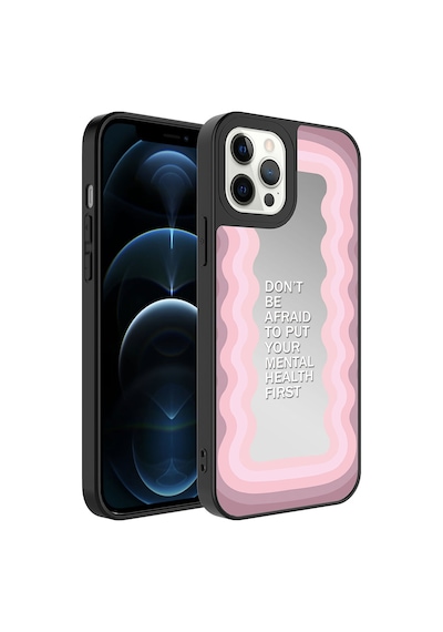 Apple Uyumlu iPhone 12 Pro Max Uyumlu Aynalı Desenli Kamera Korumalı Parlak Zore Mirror Kılıf-ayna Ayna -