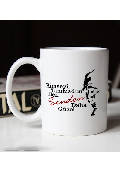 Bk Gift Kimseyi Tanımadım Ben Atatürk Temalı Beyaz Kupa Bardak-3, Arkadaşa Hediye , Doğum Günü Hediyesi Bitmeyen135633 Bk Gift