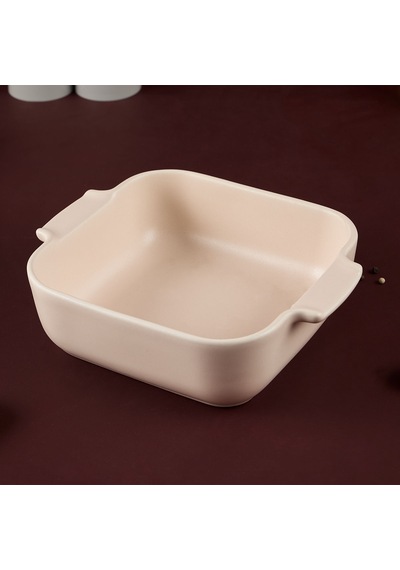 Aryıldız Elissa Kare Fırın Kabı Mat Beyaz 21 Cm Çok Renkli