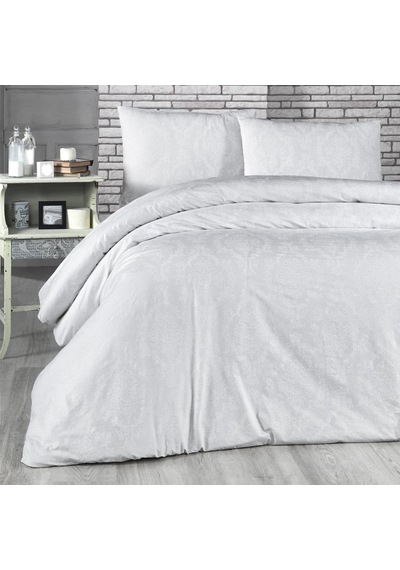 Aryıldız Premium Saten Çift Kişilik Nevresim Takımı Amour Beyaz