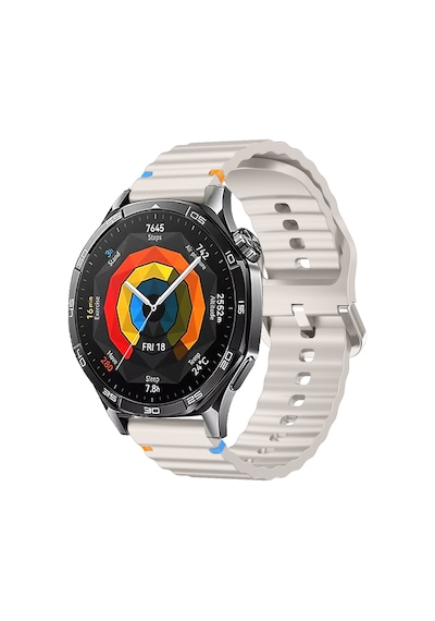 Huawei Watch Gt2 46 Gt2 Pro 46 İle Uyumlu Dalga Desenli Tokalı Yumusaş Soft Silikon Kordon