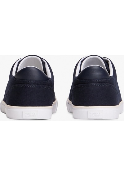 Tommy Hilfiger Th Düşük Profilli Vulkanize Kanvas Kadın Mavi Sneaker Fw0fw09102dw6 Mavi
