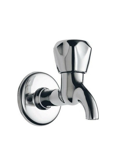 Yayke Pirinç Gövde Topaç Krom Kısa Musluk Bahçe Lavabo Musluğu