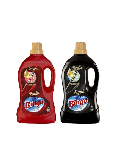 Bingo Sıvı Deterjan 3 Lt Siyah Ve Renkli 2 Li Paket