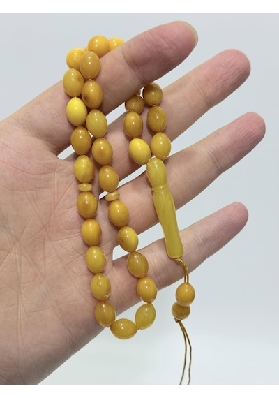 Doğal Kaya Damla Kehribar Tesbih 33lük 13,80 Gram K020