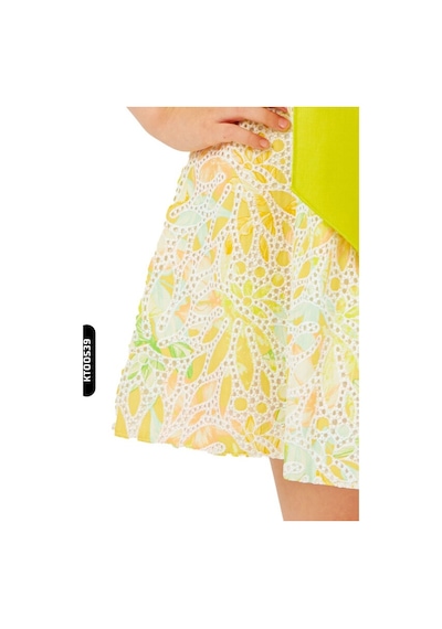 Xo Kids A-line Kalıplı Büzgülü Kollu Kurdele Detaylı Yay Başörtülü Kız Çocuk Elbise 1-5 Yaş 6564 Yeşil