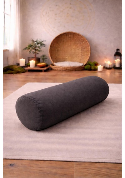 Yuvarlak Zafu Meditasyon Minderi & Bolster Minderi İkili Yoga Meditasyon Minder Seti Antrasit