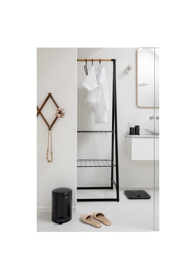 Brabantia Tret Çöp Kovası, İç Kovalı, Plastik, Çelik, Plastik, Mat Siyah, 3 Liter