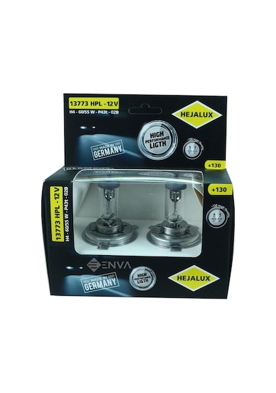 Hejalux H4 Ampul +130 Fazla Işık 55W 12 Volt Takım