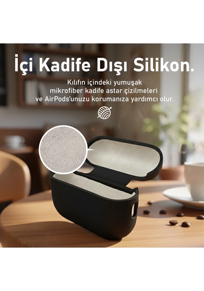 Caseonn Apple Uyumlu AirPods Pro 3 Kılıf Askı Aparatlı Lansman Pembe