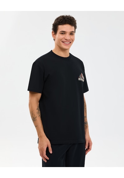 Skechers M Graphic Tee T-shirt Erkek Siyah Tshirt S2610059-3817