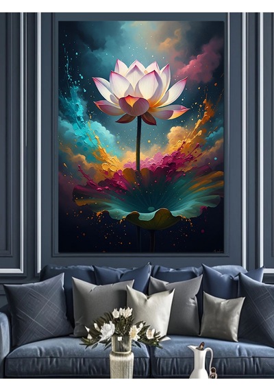 Ahşap Tablo Yin Yang Temalı Mistika Gece