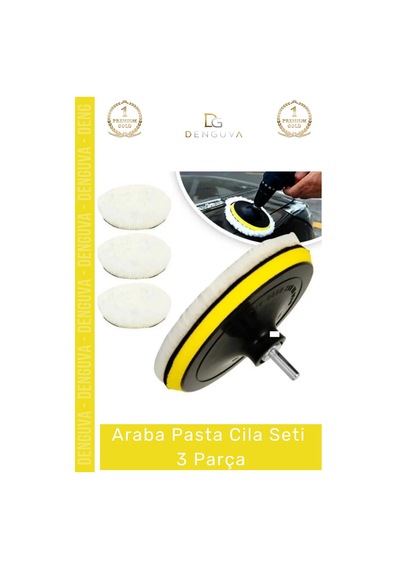 Pastacila Profesyonel Parlatıcı Yün Keçe Sünger Pratik Ekonomik Hızlı Pasta Cila Başlıklı Araba Set