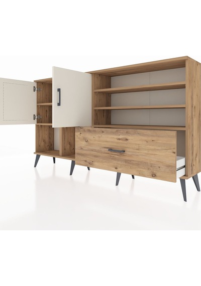 Arges Konsol 7 Raflı Tek Çekmeceli 2 Kapaklı 176x30x99 Çam-aytaşı/çam Aytası/atlas Çam - Atlas Çam Arges Konsol 7 Raflı Tek Çekmeceli 2 Kapaklı 176x30x99 Çam-aytaşı/çam Aytası/atlas Çam - Atlas Çam