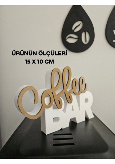 3dprototürk Kahve Köşesi Coffee Bar Yazılı Dekoratif Masaüstü Biblo