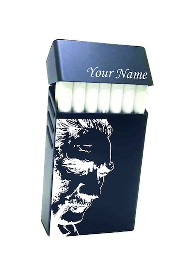 Atatürk Kazıma Kişiye Özel Metal Sigara Tabakası Paketi Taşıma