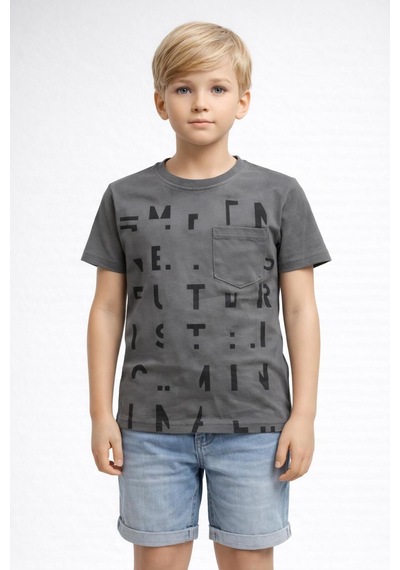 Yale Kids 8-12 Yaş Erkek Çocuk Tişört Koyu Gri Yale Kids 8-12 Yaş Erkek Çocuk Tişört Koyu Gri