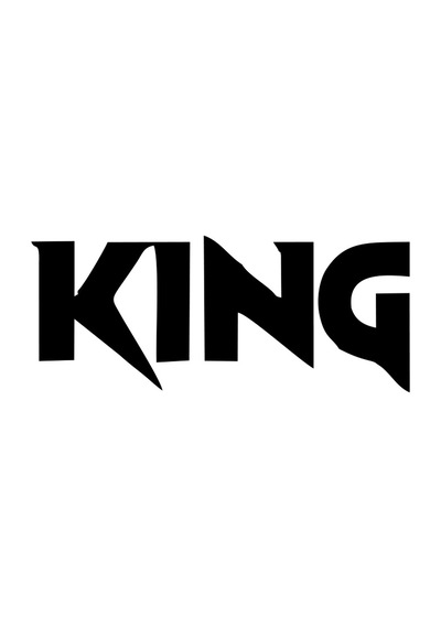King Araba Sticker 17x17 Cm Siyah