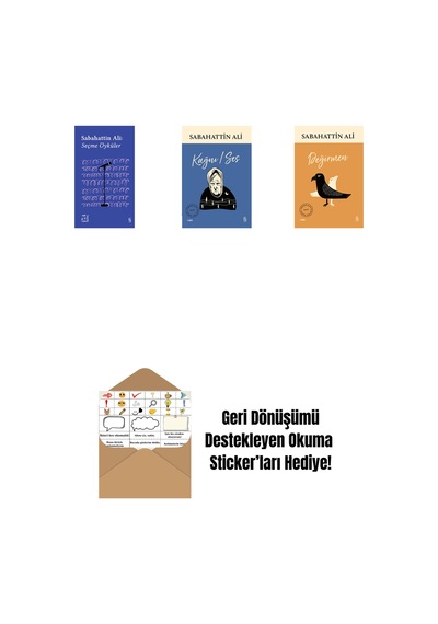 Everest Açıkhava 1 - Sabahattin Ali Seçme Öyküler + Kağnı / Ses + Değirmen + Okuma Sticker'ları