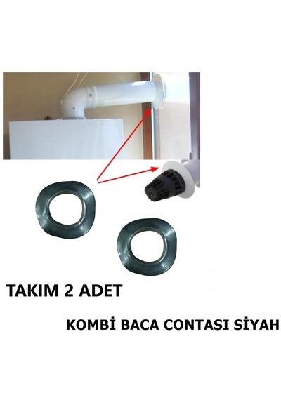 Kombi Baca Contası Lastik Sızdırmaz Conta 2 Li Takım Siyah