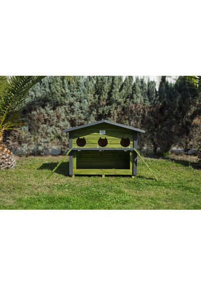 3 Yuvalı Mamalıklı Kedi Evi