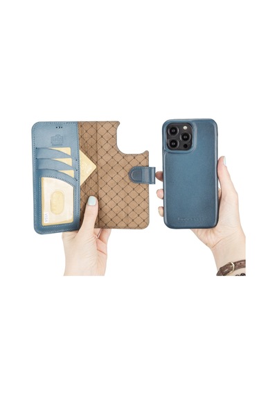 Bouletta Apple İphone 14 Pro Max Uyumlu Deri Kılıf Mw36 Brn4ef
