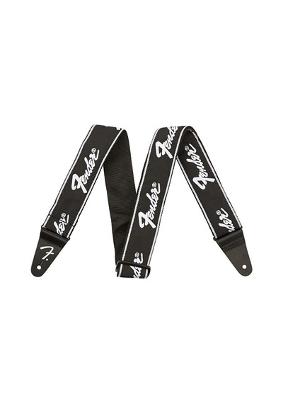Fender 0990671000 Running Logo Gitar Askısı Siyah/beyaz Klasi