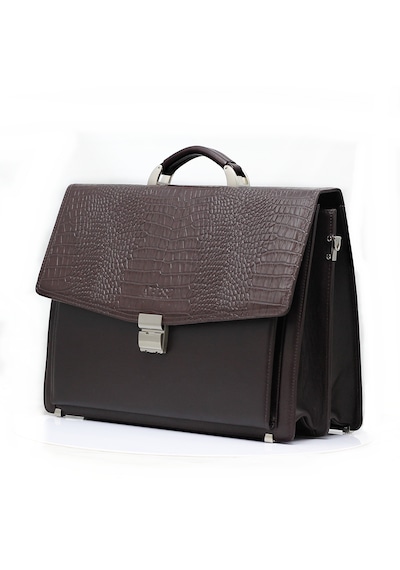 Abess Lüks Hakiki Deri Unisex Evrak Çantası - Timsah Baskılı Klasik İş Çantası - Omuz Askılı Laptop Çantası - Kahverengi Kahverengi - Koyu Kahverengi Abess Lüks Hakiki Deri Unisex Evrak Çantası - Timsah Baskılı Klasik İş Çantası - Omuz Askılı Laptop Çantası - Kahverengi Kahverengi - Koyu Kahverengi