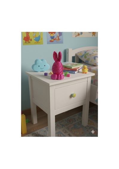 Modern Tavşan Tealight Mumluk Dekoratif Mum Tutucu Estetik Pembe Gece Lambası & Biblo Pembe