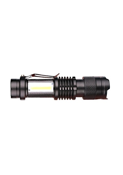 Hubrendy Tekno Şarjlı Led El Feneri - 14500 Pil Dahil, 4 Işık Modu, Mini Boy