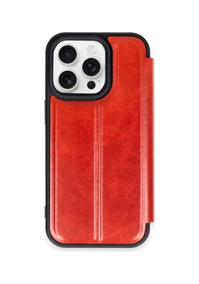 Apple iPhone Uyumlu 14 Pro Max Kılıf Flip Cover - Kırmızı Bz8683140819057