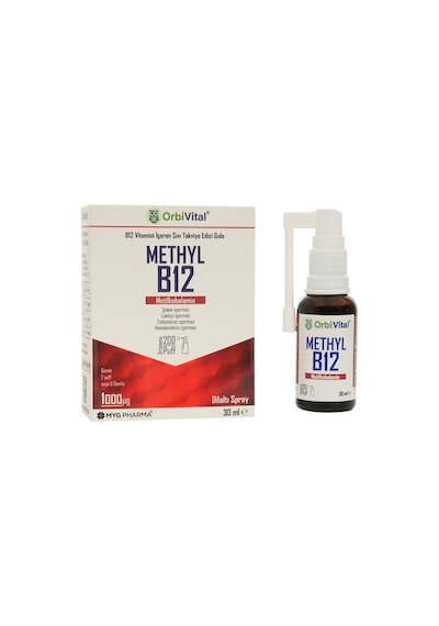Orbivital Methyl B12 Sprey 2 Puf 1000 Mcg Metilkobalamin İçeren Dilaltı Sprey 200 Puf 30 Ml