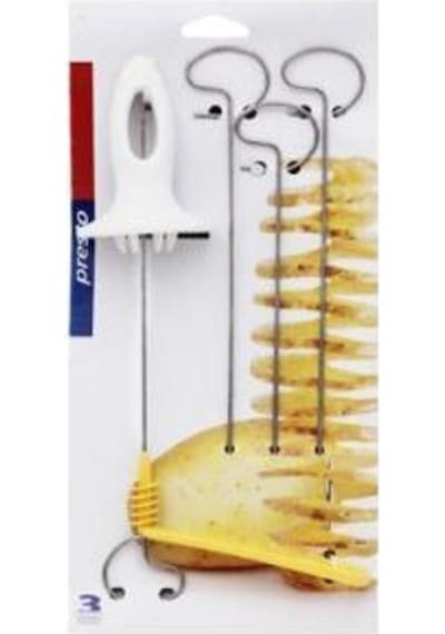 Cips Yapma Aparatı Spiral Çubukta Patates Dilimleme Seti 4 Şiş Çelik Diğer