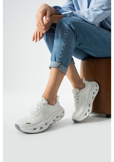 Stato Kadın Sneakers Ayakkabı Beyaz Triko