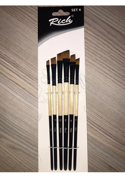 Set-4 Yan Kesik Fırça Seti 6'lı