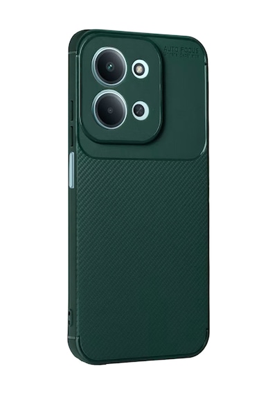Xiaomi Redmi 15c 5g Uyumlu Kılıf Karbon Tasarım Kamera Korumalı Silikon Telefon Kılıfı Kapak Koyu Yeşil