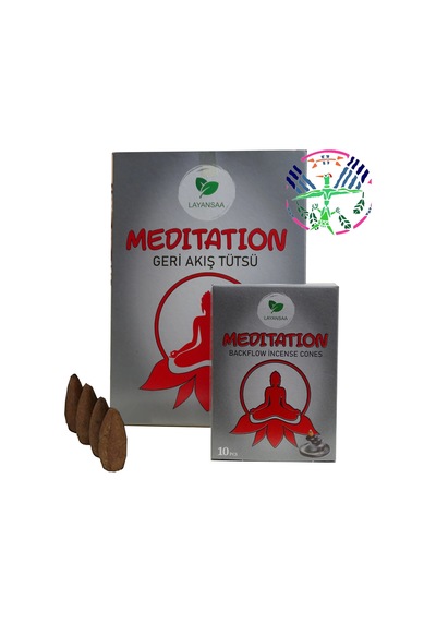 Meditation - Meditasyon Özel Aromalı Geri Akış Backflow Özel Aromalı Tütsü 10 Adet Konik Tütsü Geri