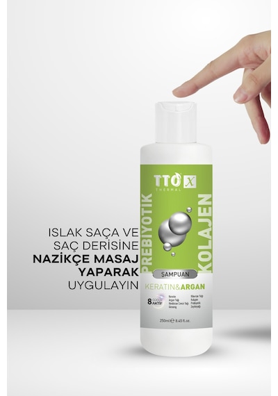 Tto -X Prebiyotik & Kolajen Keratin ve Argan 250Ml ( Cocamidopropyl,Butyrospermum,Niacinamide,)