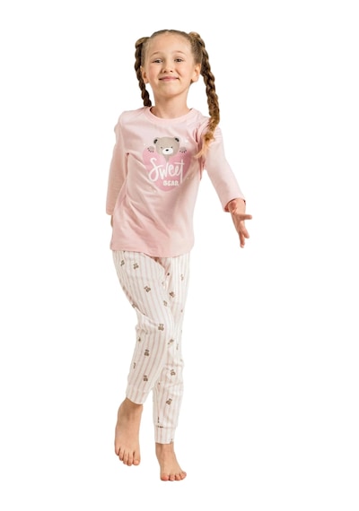 Rolypoly Rp3911c Kız Çocuk Uzun Kol Pijama Takım Pembe