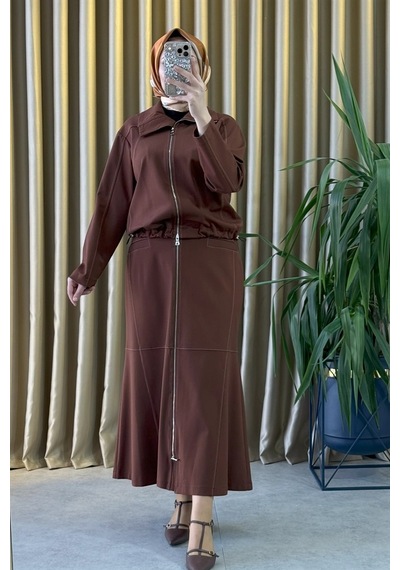 Misswhence 38201 Etekli Takım Taba Çok Renkli