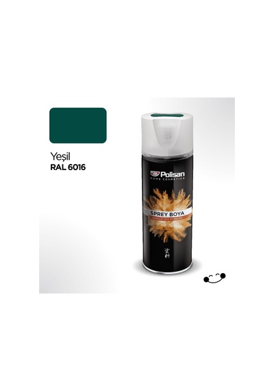 Polisan Akrilik Yeşil Sprey Boya 400 ml - RAL 6016