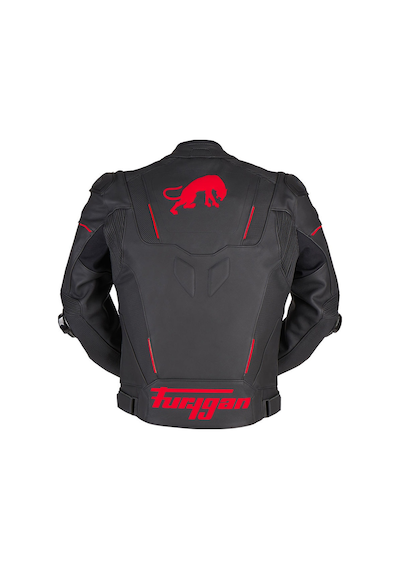 Furygan Raptor Evo 2 Deri Motosiklet Ceketi Siyah Kırmızı
