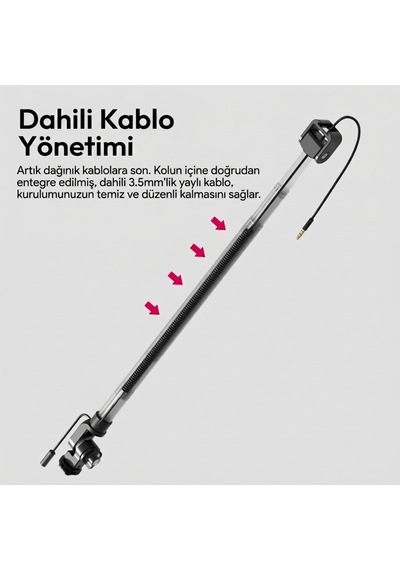 Ulanzi Zj08 Cold Shoe Mikrofon Uzatma Kolu Ayarlanabilir Boom Arm - S008