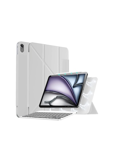Apple Uyumlu iPad 11.nesil A16 11inç/10.nesil 10.9inç Ultra İnce Klavyeli Kılıf Mıknatıslı Manyetik Kilitlenen Kapak