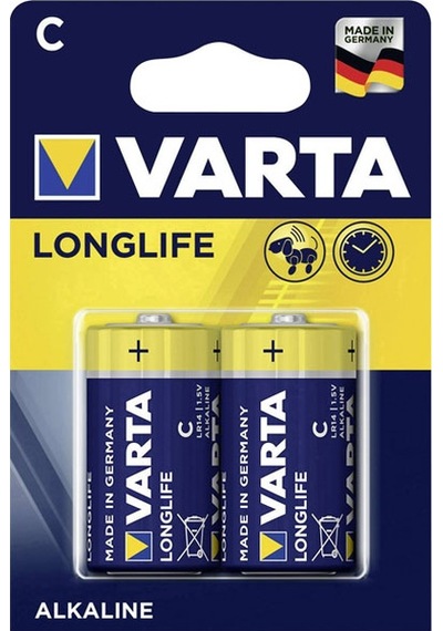 Varta Alkalin Orta Boy Pil C Longlife Extra 2 Li