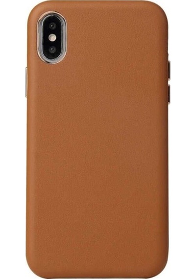 Apple Uyumlu iPhone Xs 5.8 Kılıf Zore Eyzi Kapak Kahverengi