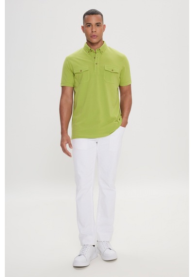 AC&Co / Altınyıldız Classics Erkek Fıstık Yesıl Slim Fit Dar Kesim %100 Pamuk Polo Yaka Tişört Fıstık Yesıl AC&Co / Altınyıldız Classics Erkek Fıstık Yesıl Slim Fit Dar Kesim %100 Pamuk Polo Yaka Tişört Fıstık Yesıl