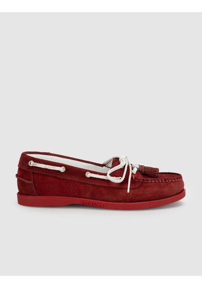 Bordo Detaylı Hakiki Deri Marin Loafer Ayakkabı