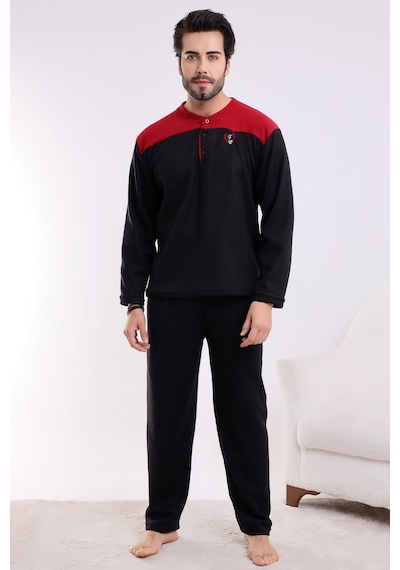 Wordex Falkon 7204 Polar Kışlık Erkek Ev Pijama Takımı Uyku Takımı Siyah Wordex Falkon 7204 Polar Kışlık Erkek Ev Pijama Takımı Uyku Takımı Siyah